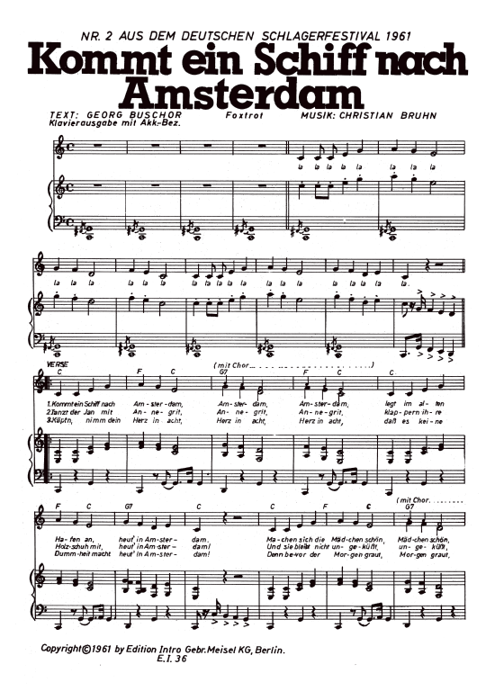 Produktbild zu: Kommt ein Schiff nach AmsterdamCatarina Valente