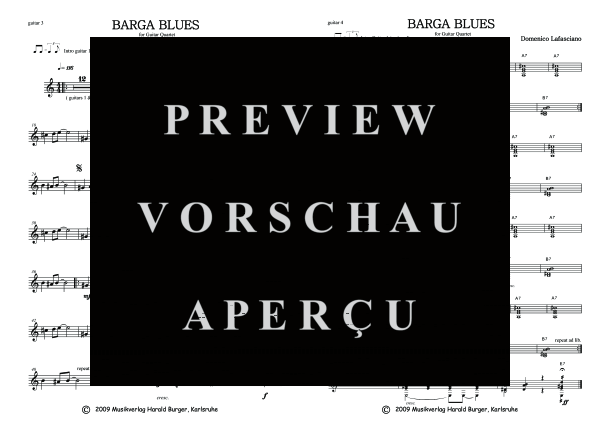 Produktgalerie: Seite 3 von 3 Barga Blues, , Quartett Gitarre - Einzelstimmen