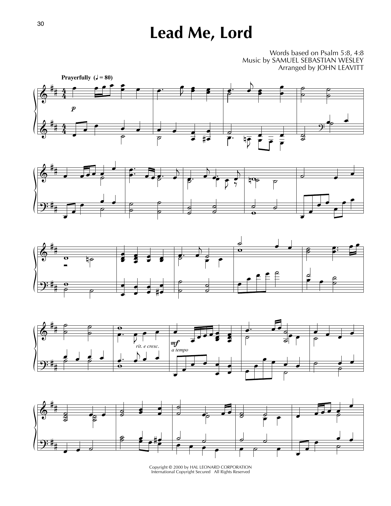 Produktbild zu: Lead Me, Lord (arr. John Leavitt)