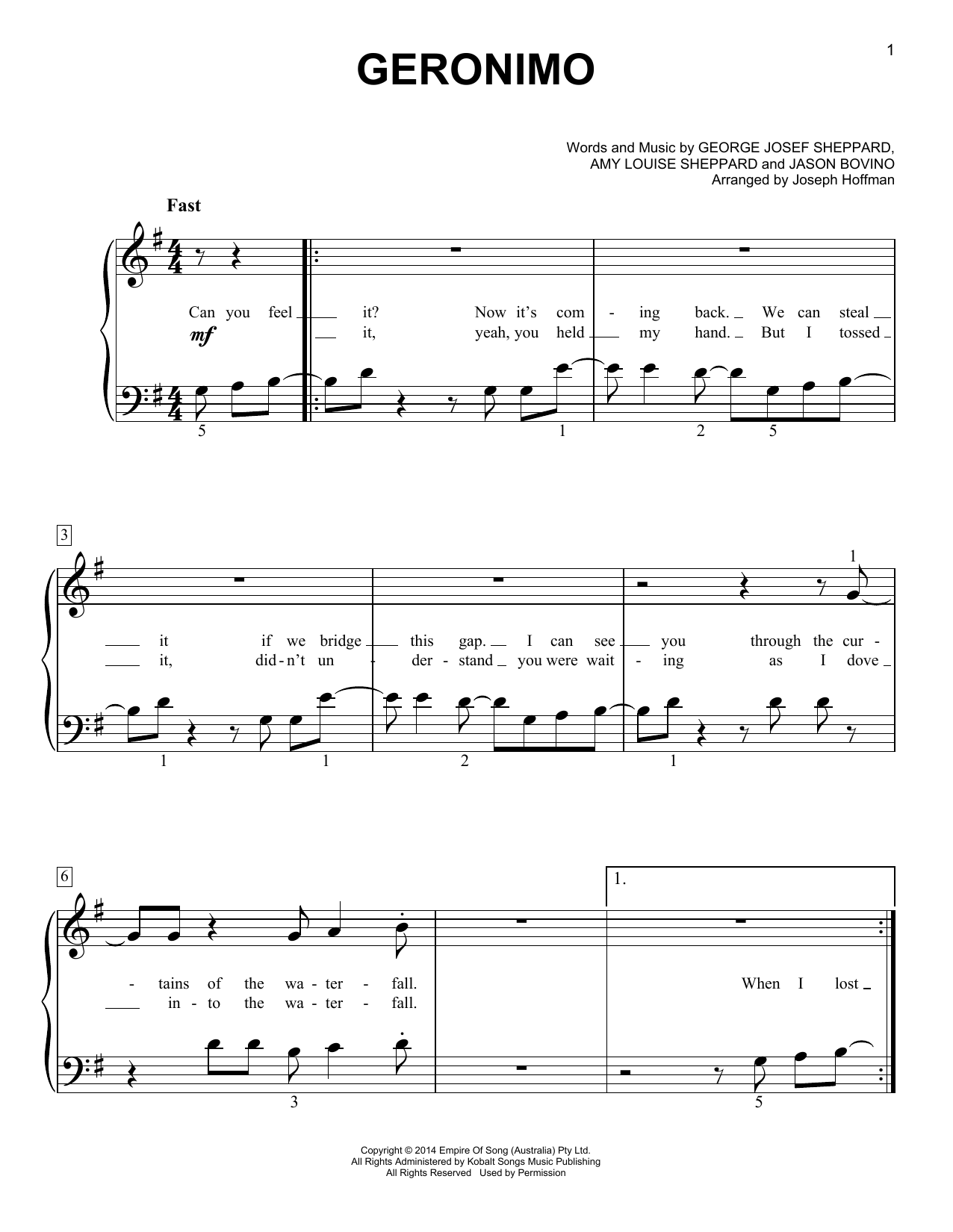 Produktbild zu: Geronimo (arr. Joseph Hoffman)