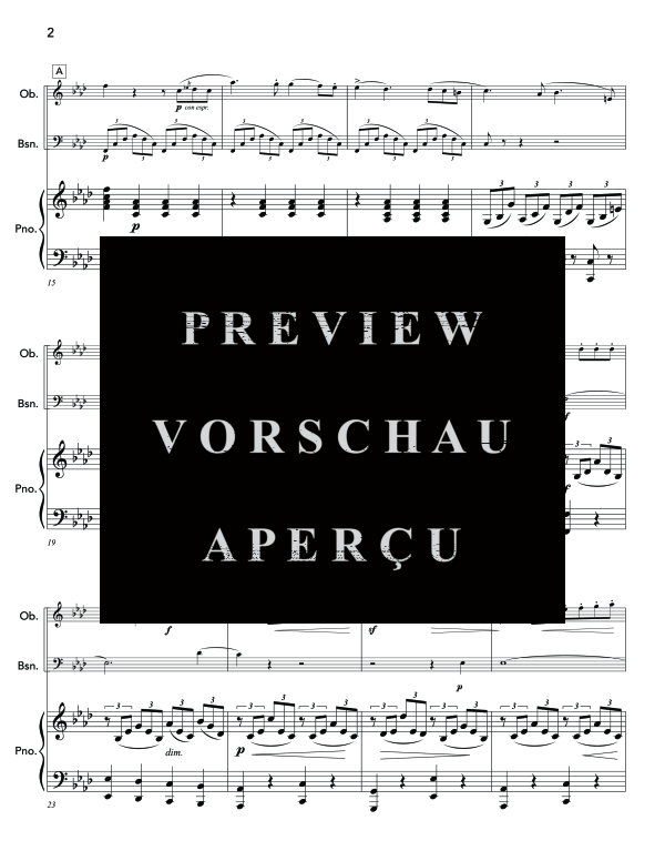 Produktgalerie: Seite 6 von 11 Concertpiece No. 1, , (Trio Oboe, Fagott und Klavier)