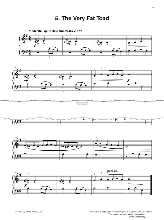 gallery: The Very Fat Toad, Pam Wedgwood, Klavier