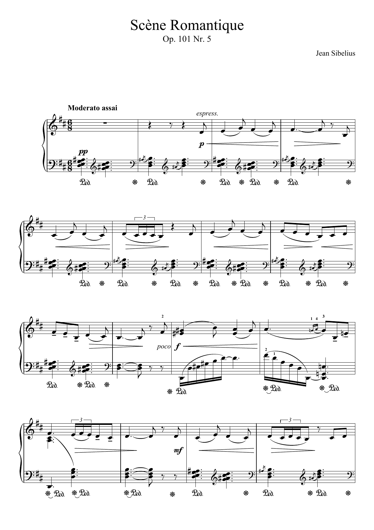 Product picture to: 5 Morceaux Romantiques, Op.101 - V. Scene Romantique