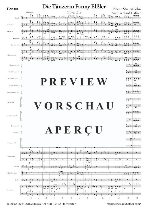 Product gallery: Page 6 of 11 Die Tänzerin Fanny Elßler, , (large wind orchestra)
