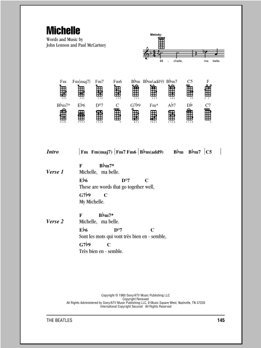 Product gallery: Page 1 of 1 Michelle, The Beatles