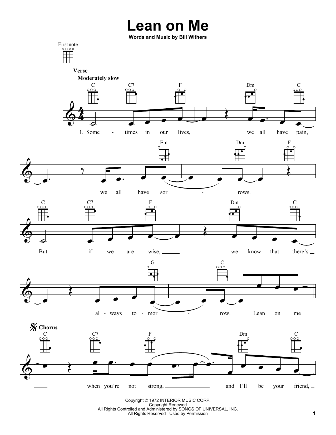Product gallery: Page 1 of 1 Lean On Me, Bill Withers