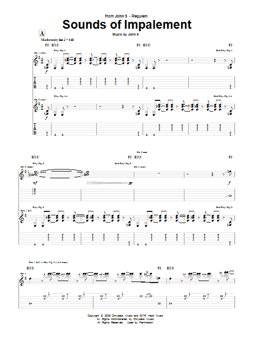 Produktgalerie: Seite 1 von 1 Sounds Of Impalement, John 5, Gitarre