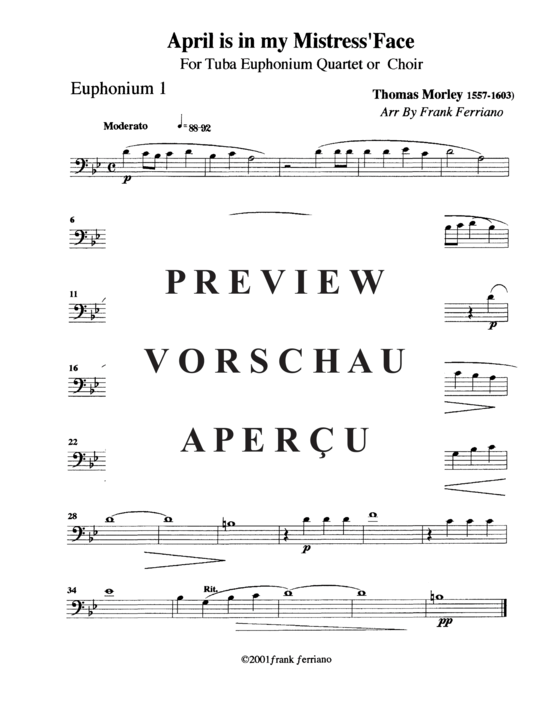 Produktgalerie: Seite 8 von 16 Two Morley Madrigals , , (Tuba Quartett/Quintett EETT + EETTT)
