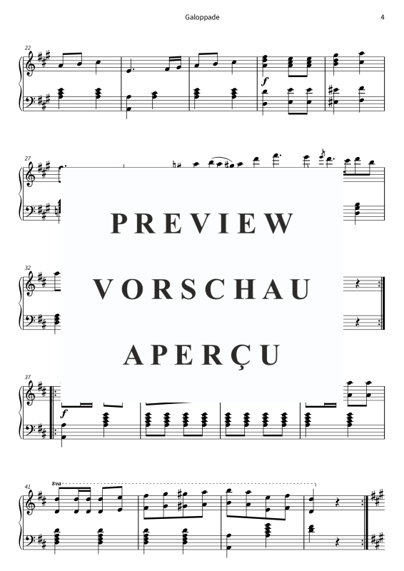 Produktgalerie: Seite 6 von 7 Galoppade - Nr. 2 aus den Neun Tänzen für Klavier, , Klavier Solo