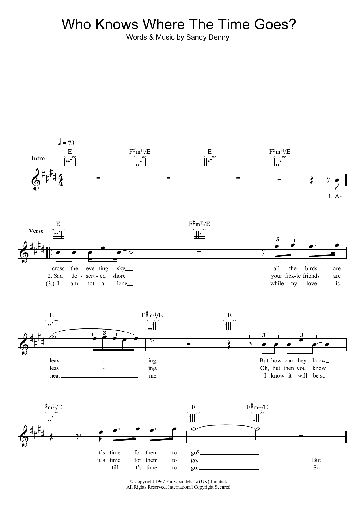 Produktbild zu: Who Knows Where The Time Goes?