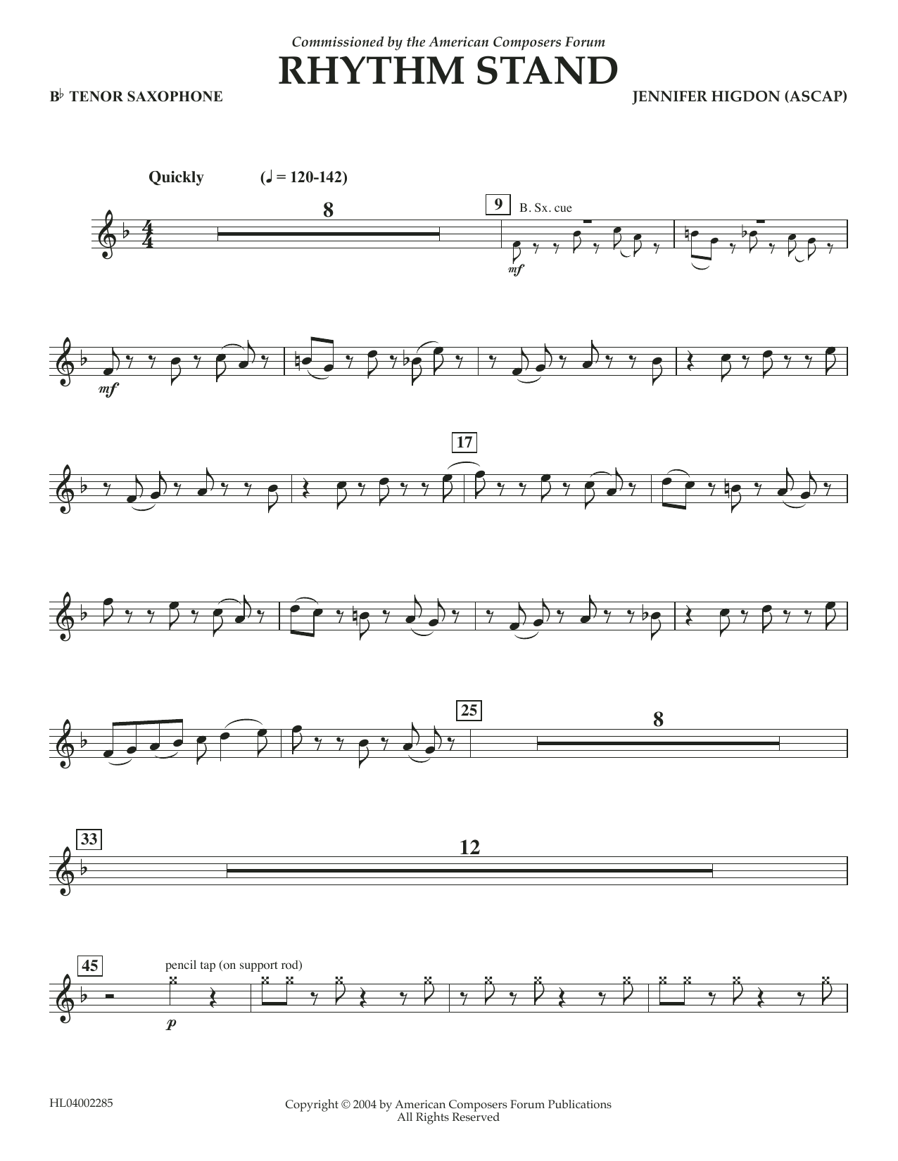Produktbild zu: Rhythm Stand - Bb Tenor Saxophone
