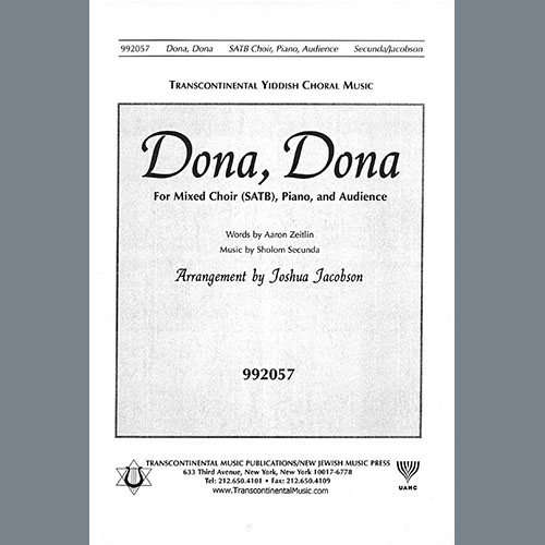 Product picture to: Dona, Dona (arr. Joshua Jacobson)