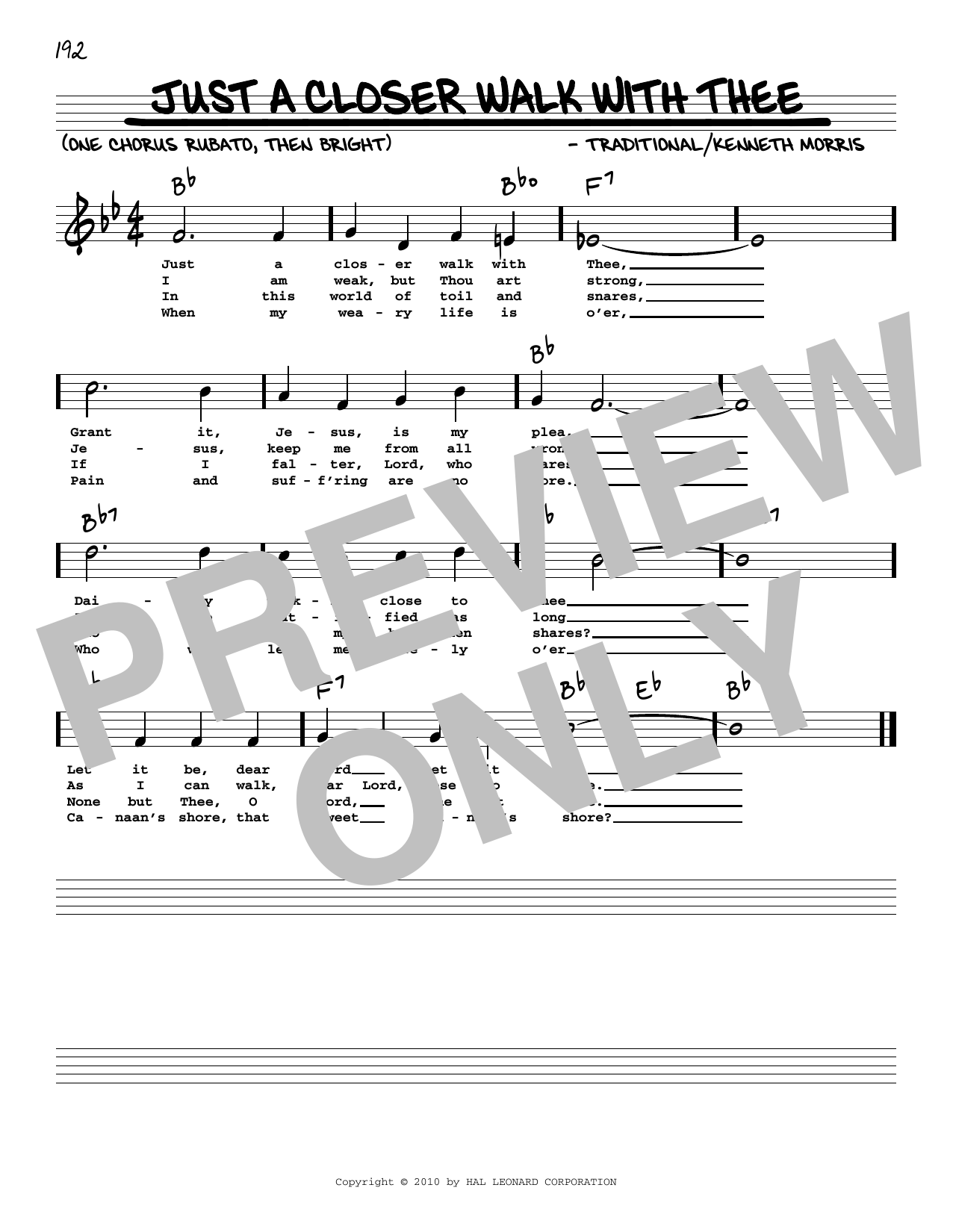 Produktbild zu: Just A Closer Walk With Thee (arr. Robert Rawlins)
