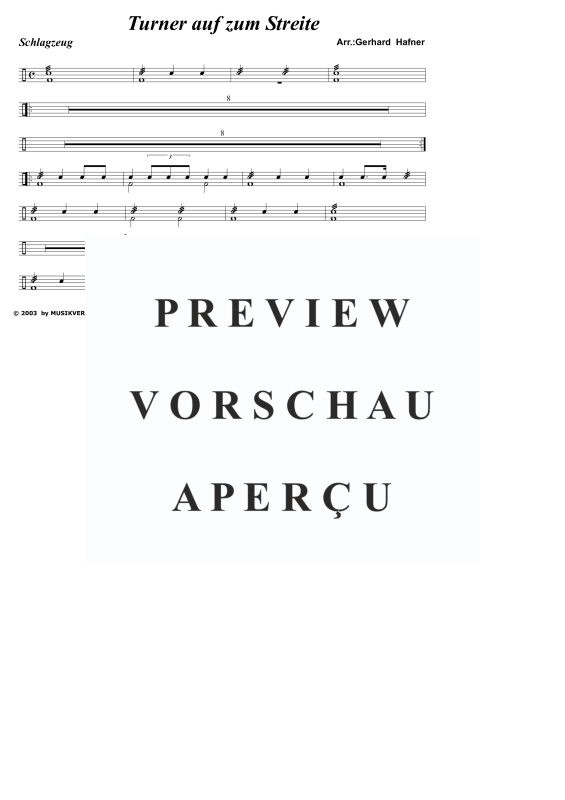 Product gallery: Page 9 of 11 Turner auf zum Streite, , (large wind orchestra)