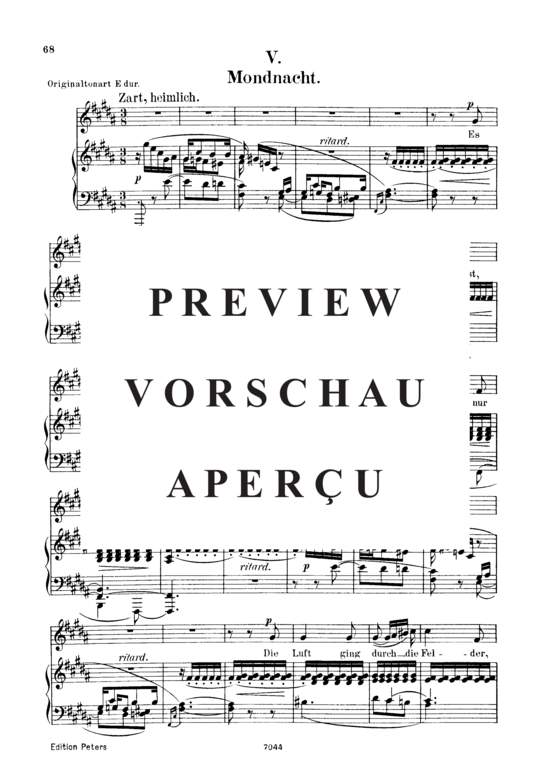 gallery: Mondnacht Op.39 No.5 , , (Gesang tief + Klavier)