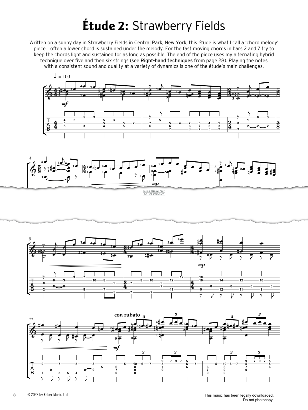 Produktgalerie: Seite 1 von 1 Étude 2: Strawberry Fields, Tom Ollendorff, Gitarre