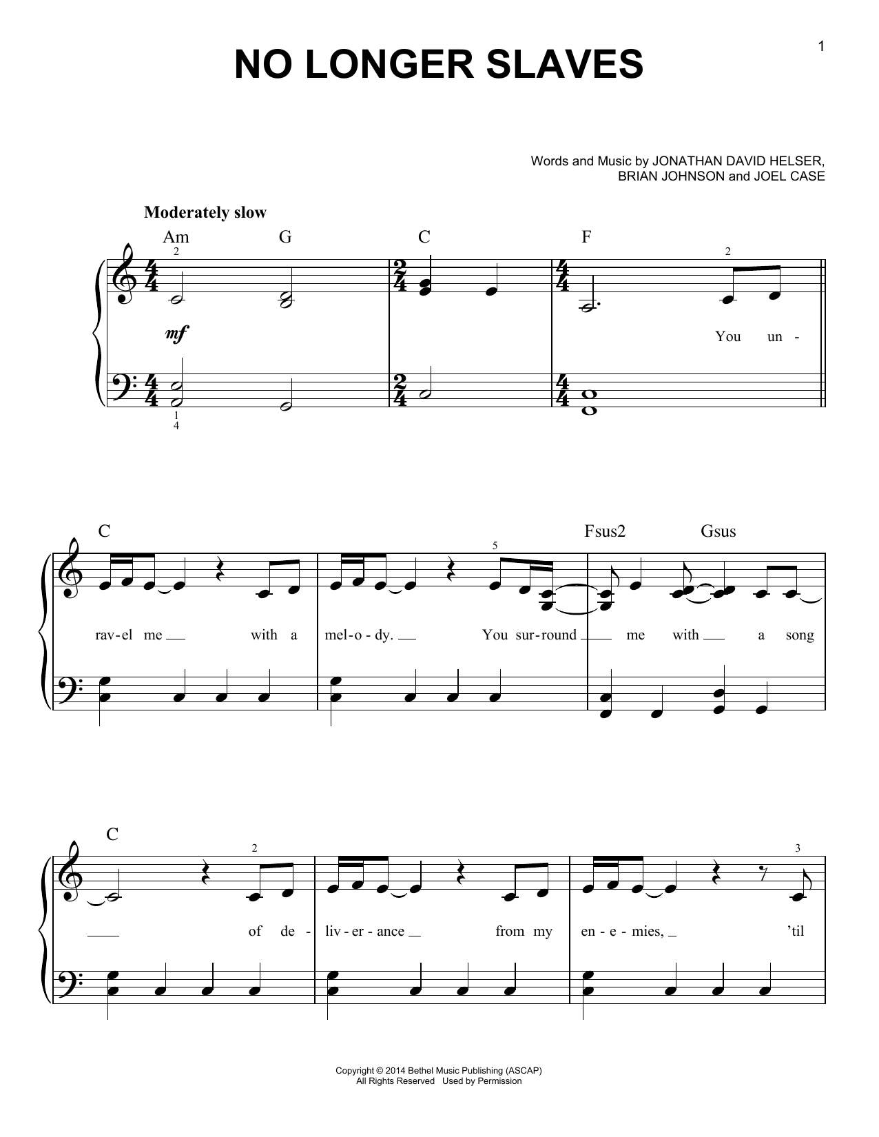 Produktgalerie: Seite 1 von 1 No Longer Slaves, Bethel Music, Klavier