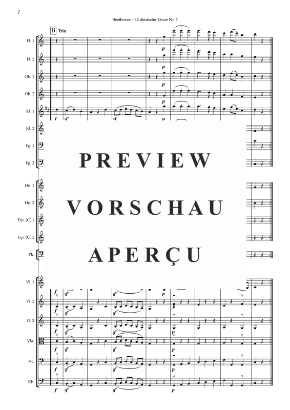Produktgalerie: Seite 9 von 11 Deutscher Tanz Nr. 7, , Jugendkammerorchester
