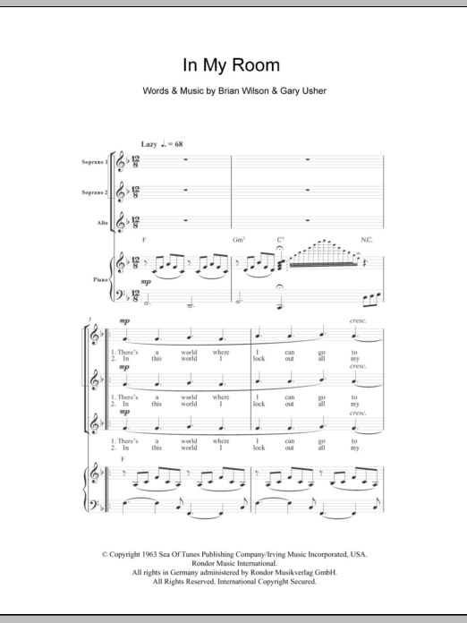 Produktgalerie: Seite 1 von 1 In My Room, The Beach Boys, Chor