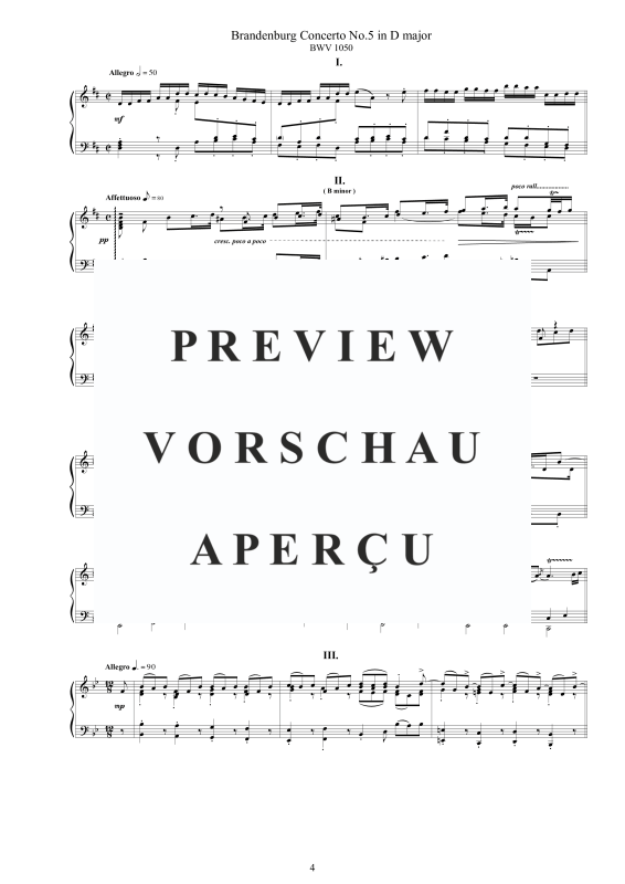 Produktgalerie: Seite 5 von 11 6 Brandenburgische Konzerte - Piano Version, , Klavier Solo - Gesamtausgabe