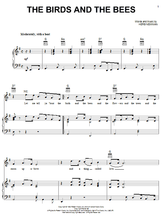 Produktgalerie: Seite 1 von 1 The Birds And The Bees, Jewel Akens, Gesang, Gitarre, Klavier