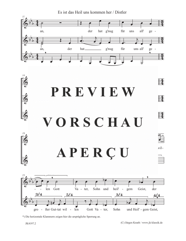 gallery: Es ist das Heil uns kommen her (Der Jahrkreis, Op.5, Nr.33), , Frauenchor SSA