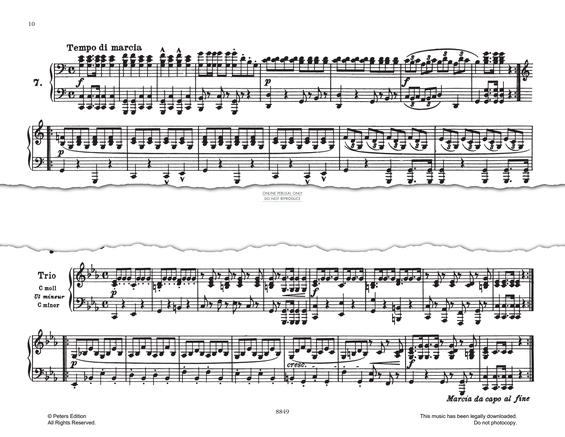 Produktgalerie: Seite 1 von 1 Tempo Di Marcia (No.7 from 'Melodische Übungsstücke Op.149'), Anton Diabelli, Klavier