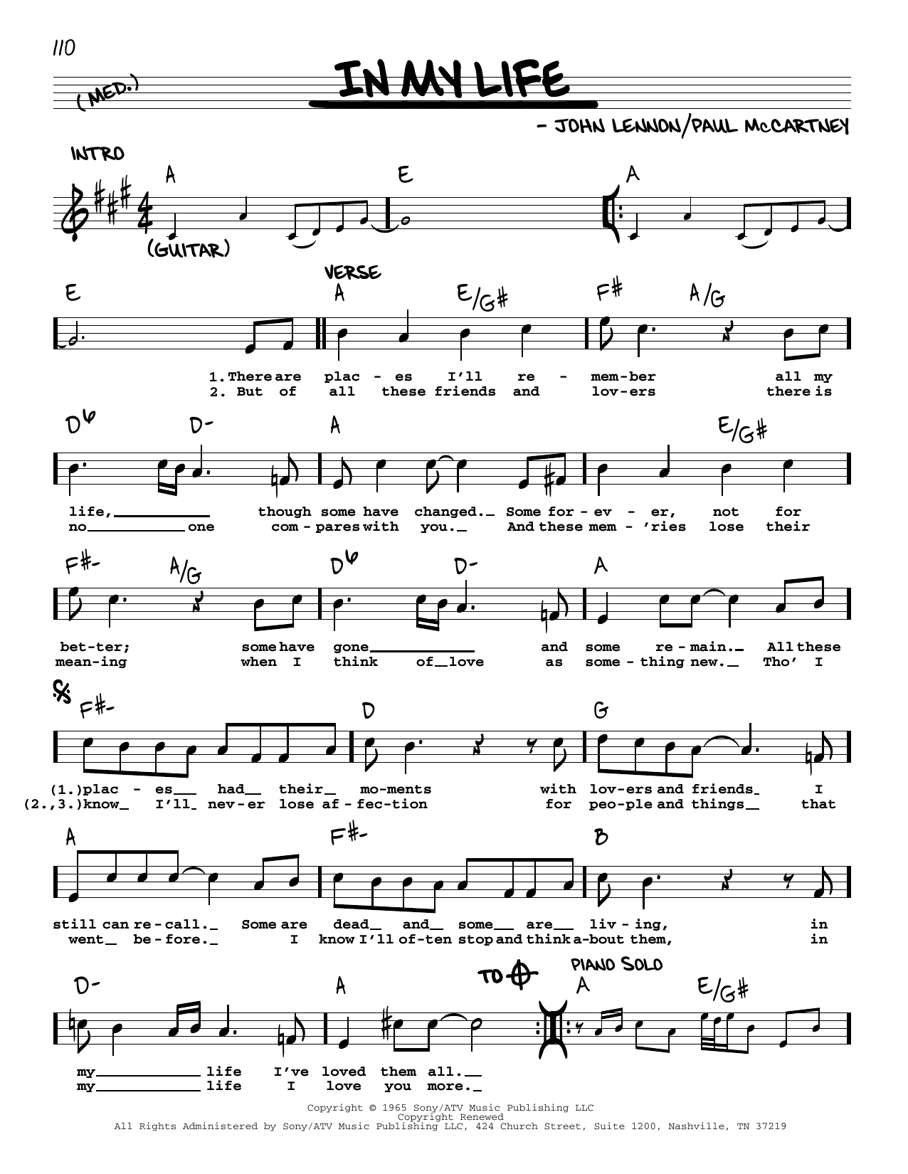 Product gallery: Page 1 of 1 In My Life [Jazz version], The Beatles