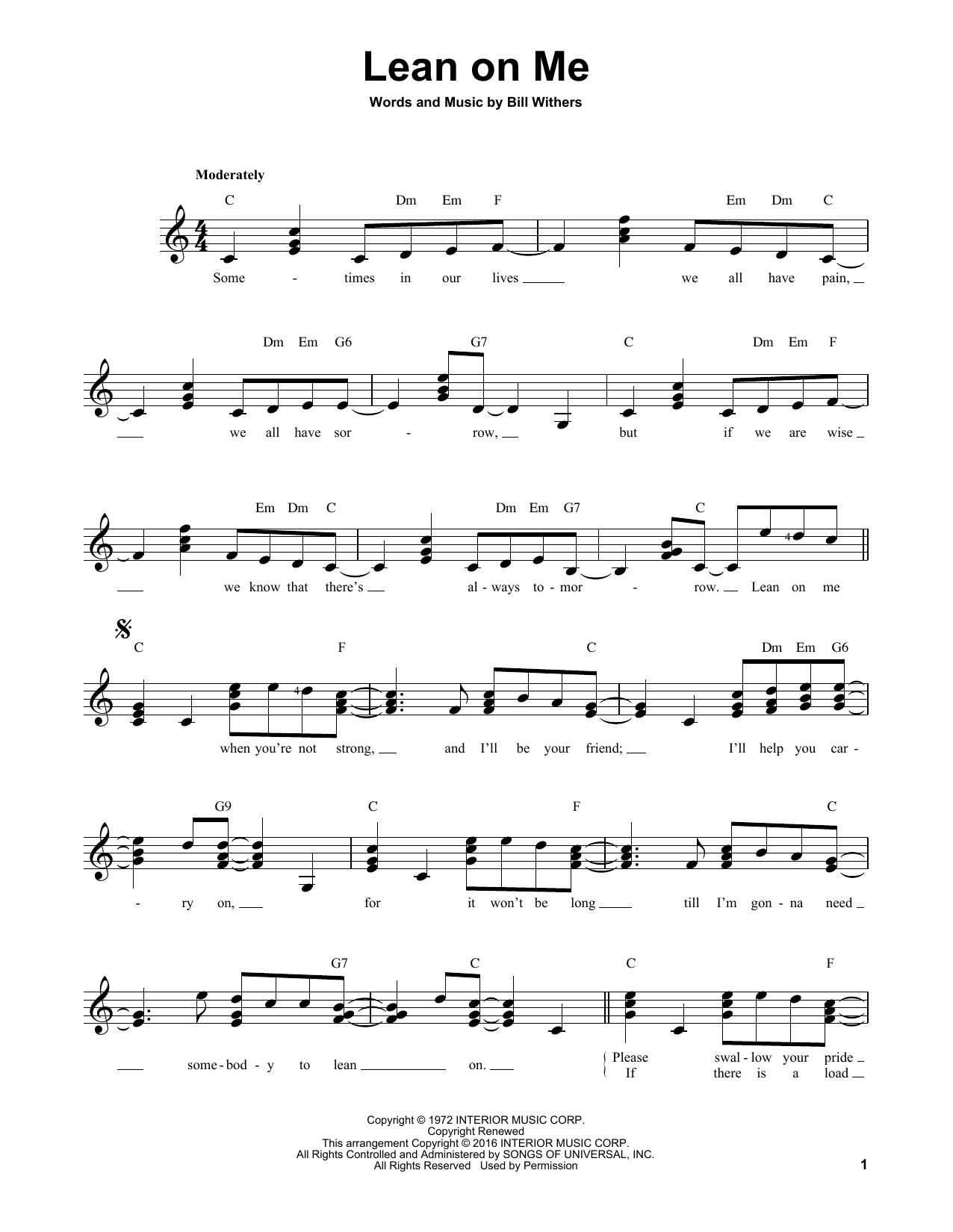 Product gallery: Page 1 of 1 Lean On Me, Bill Withers