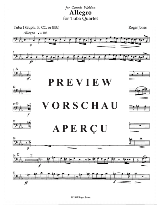 Product gallery: Page 12 of 19 Allegro , , (Tuba Quartet ETTT or TTTT)