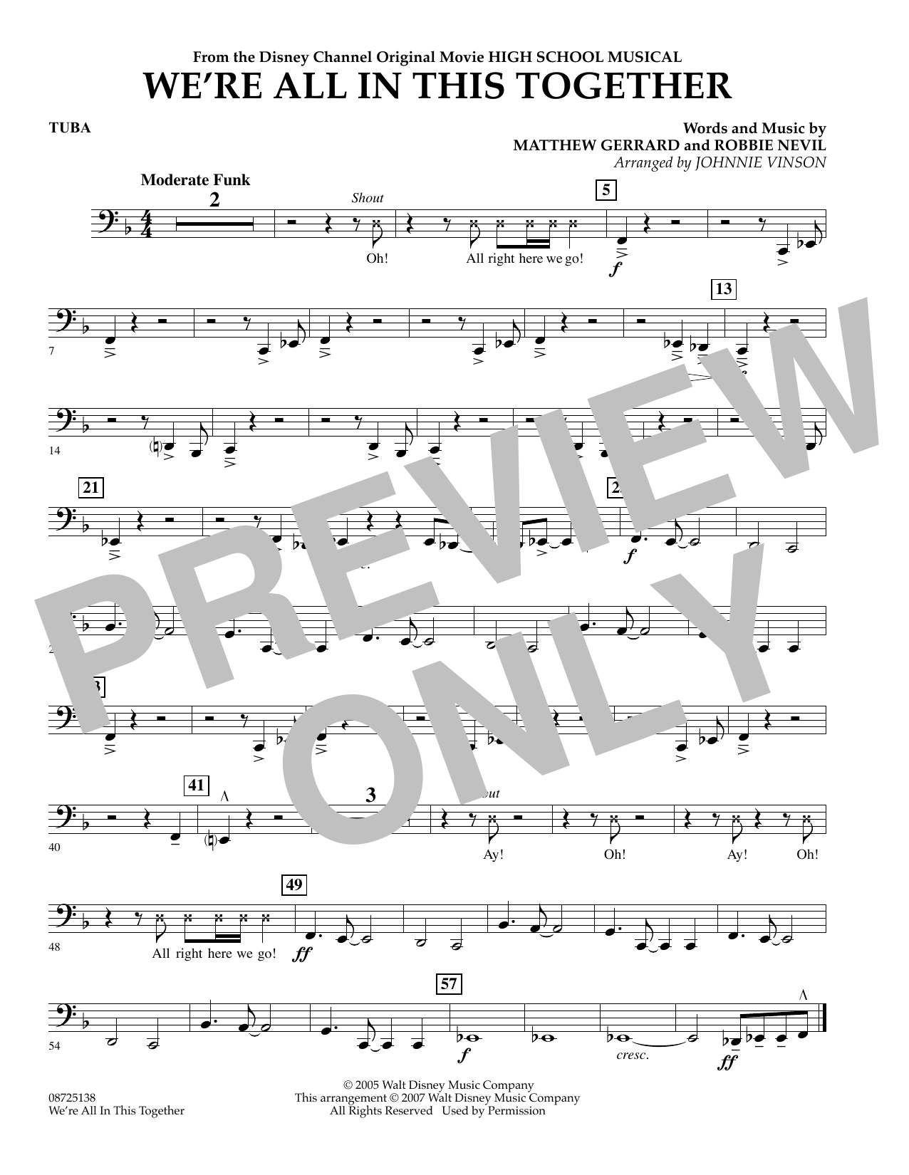 Produktbild zu: We're All In This Together (from High School Musical) - Tuba