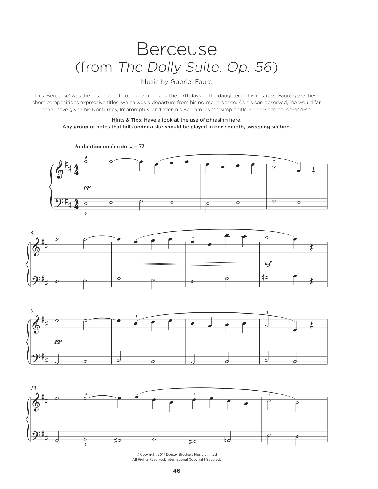 Produktbild zu:  Berceuse - Gabriel Faure