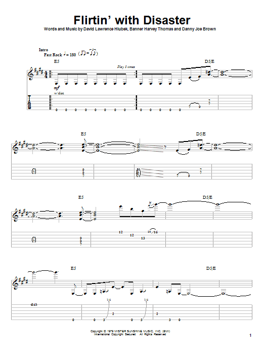 Produktgalerie: Seite 1 von 1 Flirtin' With Disaster, Molly Hatchet, Gitarre