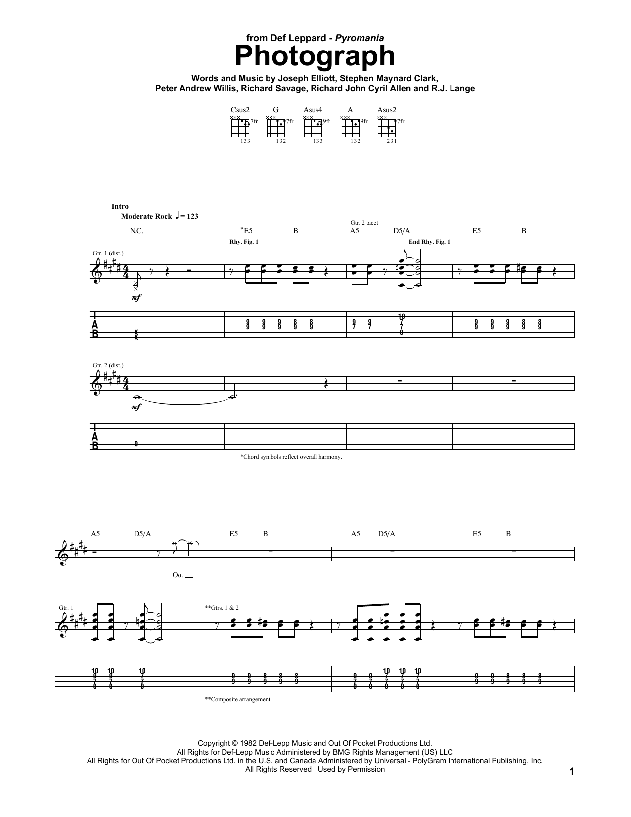 Produktgalerie: Seite 1 von 1 Photograph, Def Leppard, Gitarre
