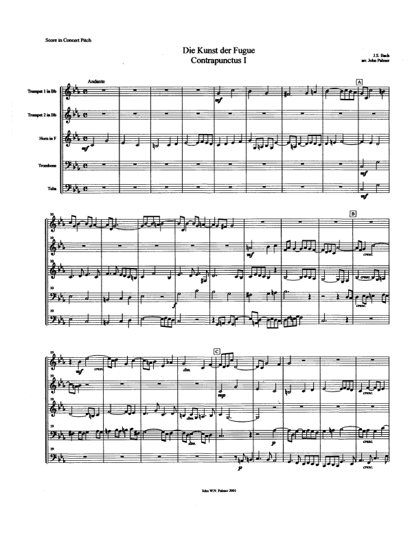Produktbild zu: Contrapunctus No. 1Johann Sebastian Bach
