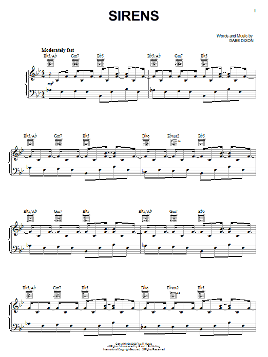 Produktgalerie: Seite 1 von 1 Sirens, The Gabe Dixon Band, Gesang, Gitarre, Klavier