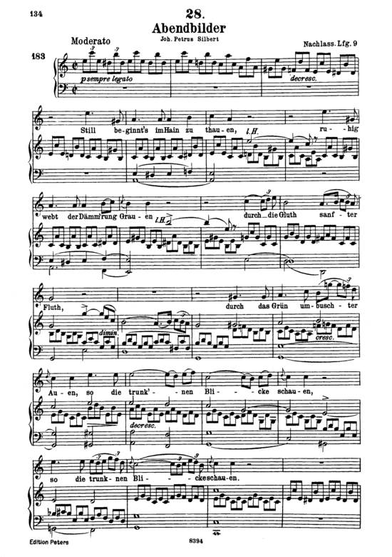 Product picture to: Abendbilder D.650Franz Schubert