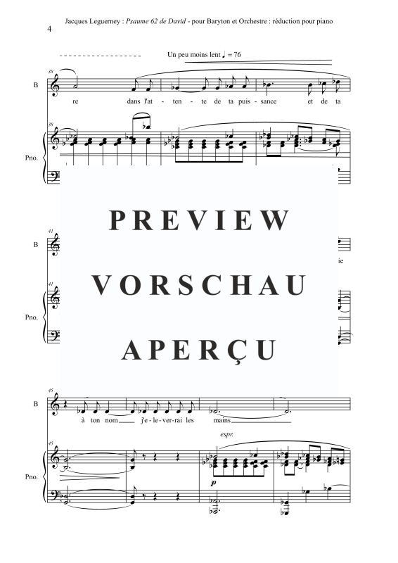 Produktgalerie: Seite 9 von 11 Psaume 62 - Klavier Reduktion, Souzay, Gérard, Bariton und Klavier
