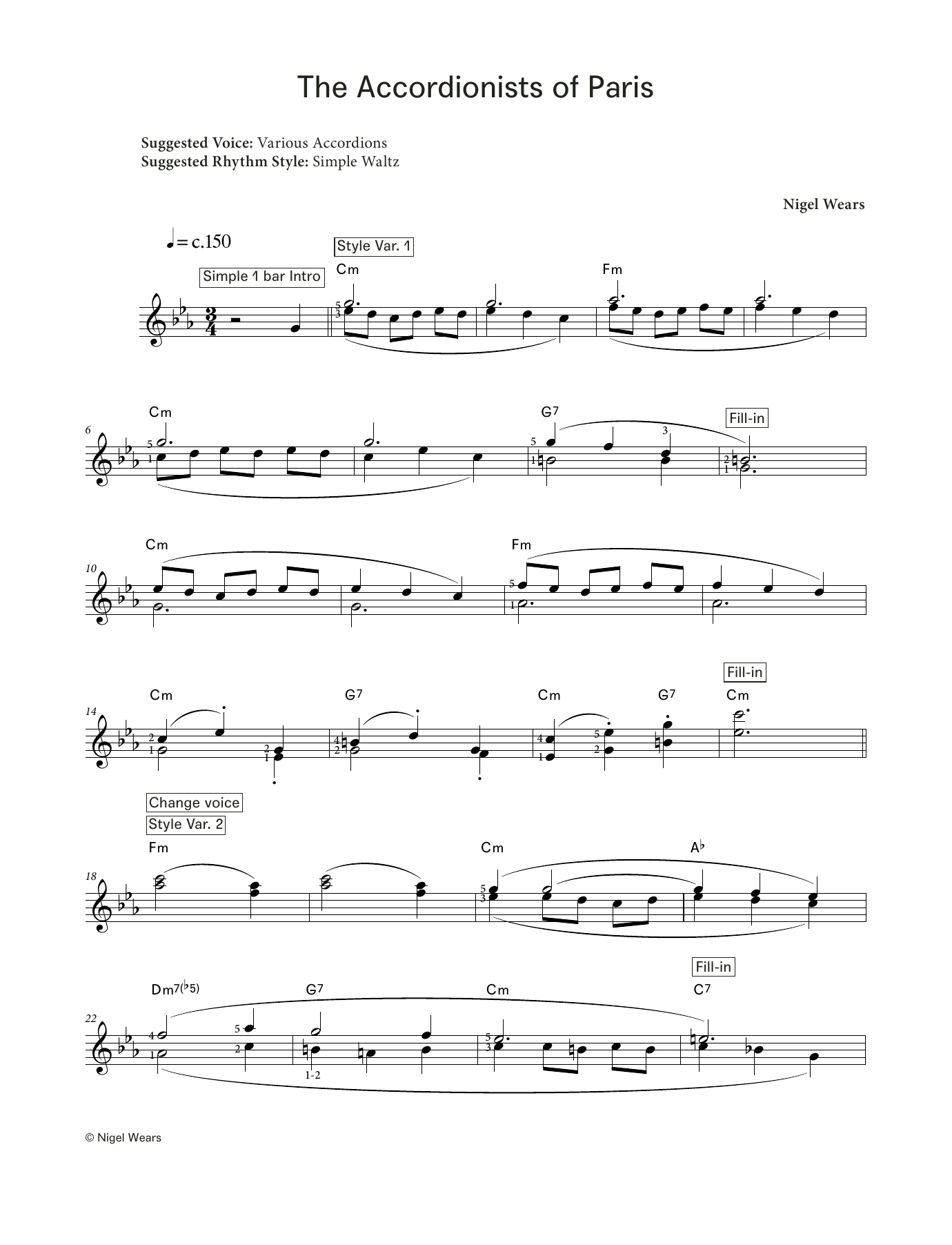 Produktgalerie: Seite 1 von 1 The Accordionists of Paris (LCME Electronic Keyboard Grade 7 List B), Nigel Wears, Klavier