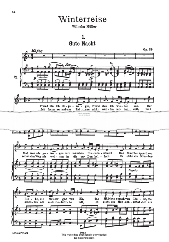 Product picture to: Gute Nacht (from 'Winterreise Op.89 D911')