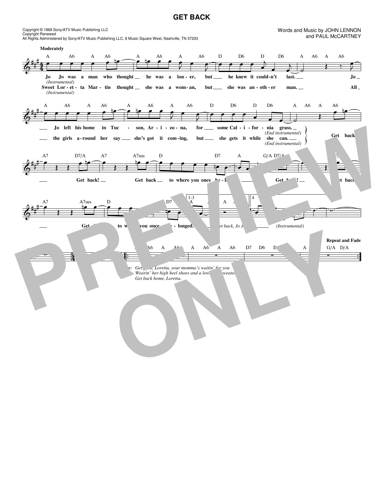 Produktgalerie: Seite 1 von 1 Get Back, The Beatles, Melodieinstrument