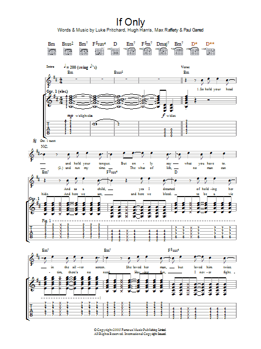 Produktgalerie: Seite 1 von 1 If Only, The Kooks, Gitarre