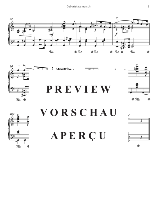 Product gallery: Page 9 of 9 Geburtstagsmarsch , , Piano Solo