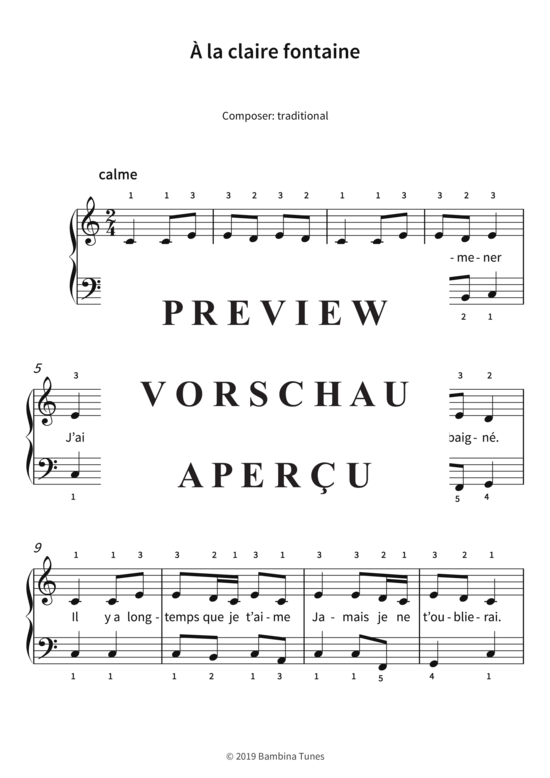 Produktgalerie: Seite 4 von 5 À  la claire fontaine, , (Gesang + Klavier)
