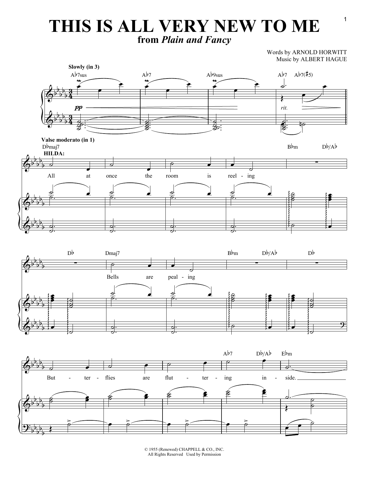 Produktbild zu: This Is All Very New To Me (from Plain and Fancy)