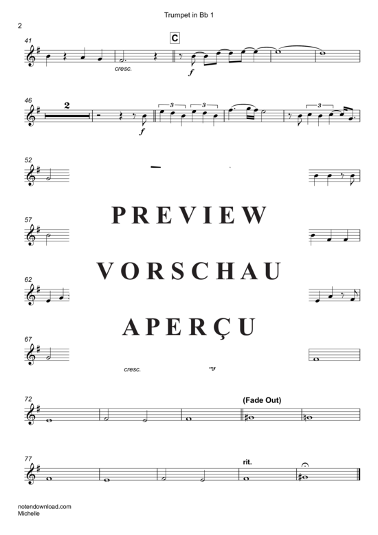 Produktgalerie: Seite 7 von 15 Michelle , Beatles, The, (Blechbläser Quartett)