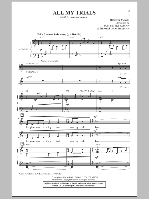 Product gallery: Page 1 of 1 All My Trials, Tom Fettke