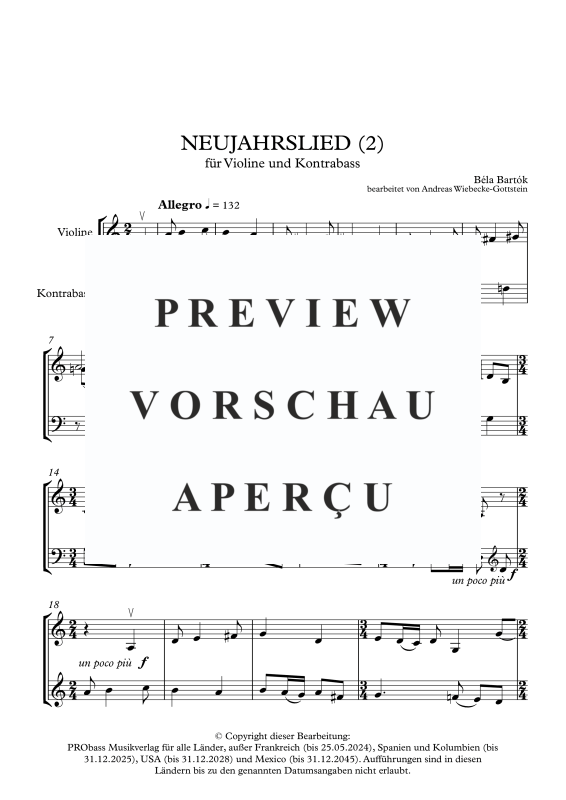 gallery: 12 Duos, , Violine und Kontrabass