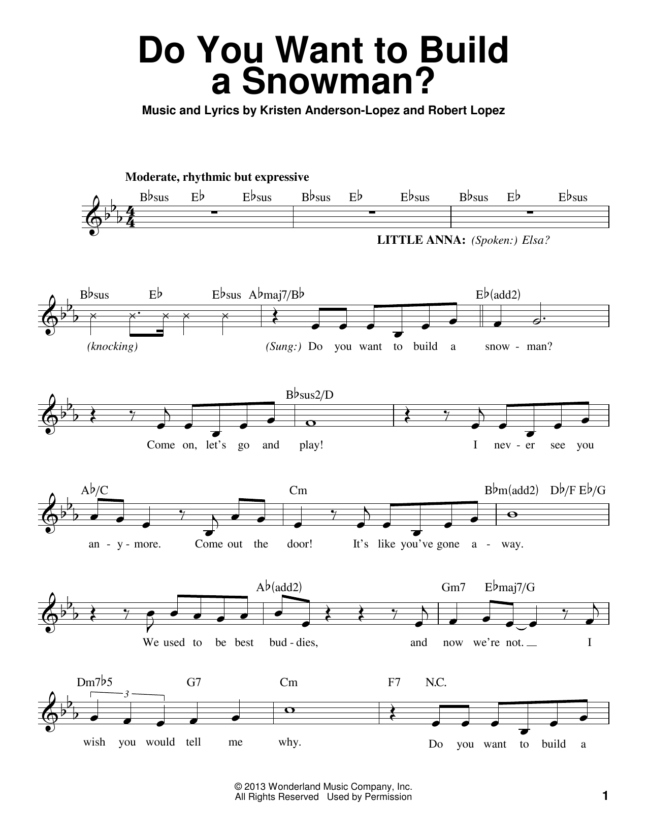 Produktbild zu: Do You Want To Build A Snowman? (from Frozen)