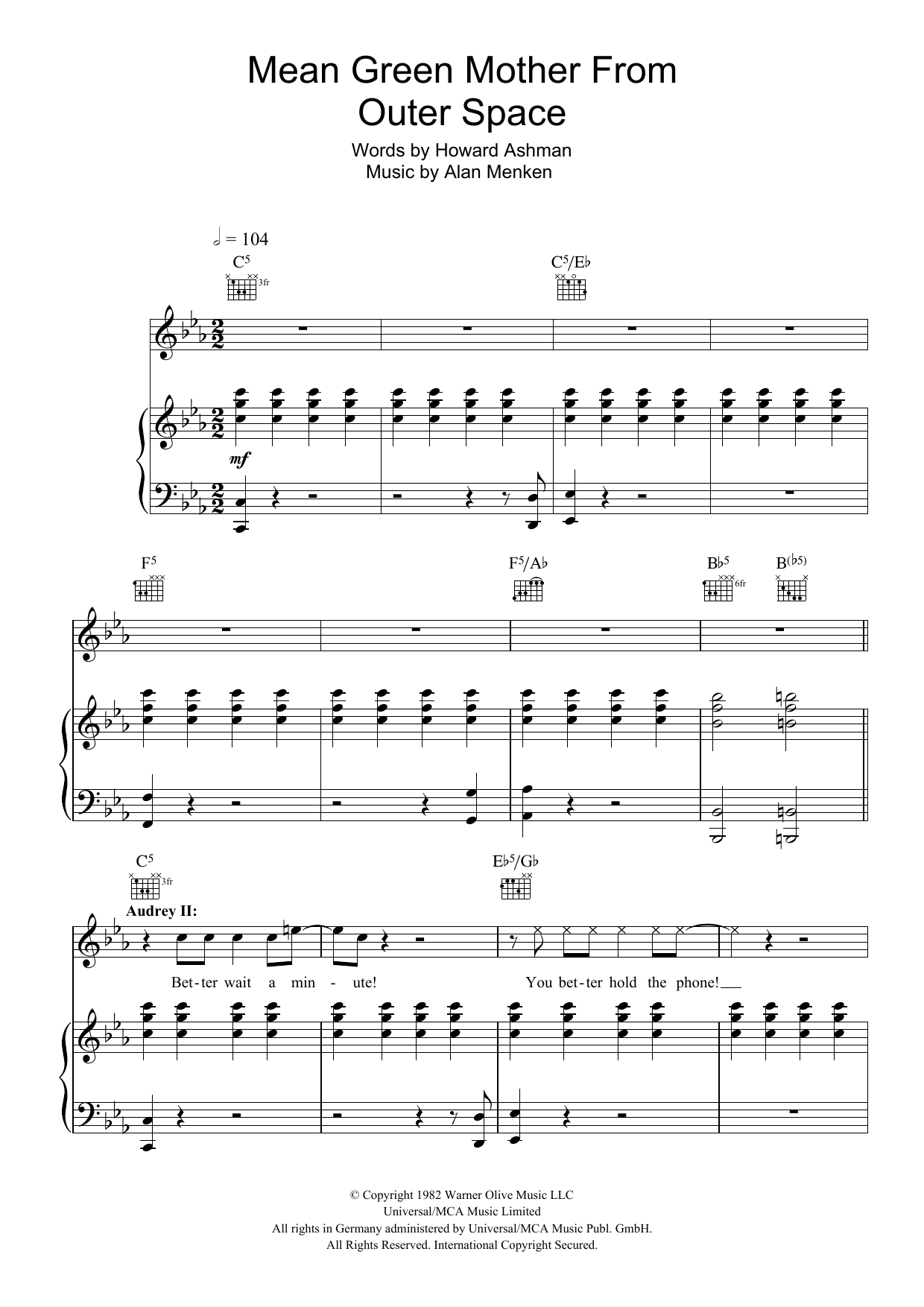 Produktbild zu: Mean Green Mother From Outer Space (from Little Shop of Horrors)